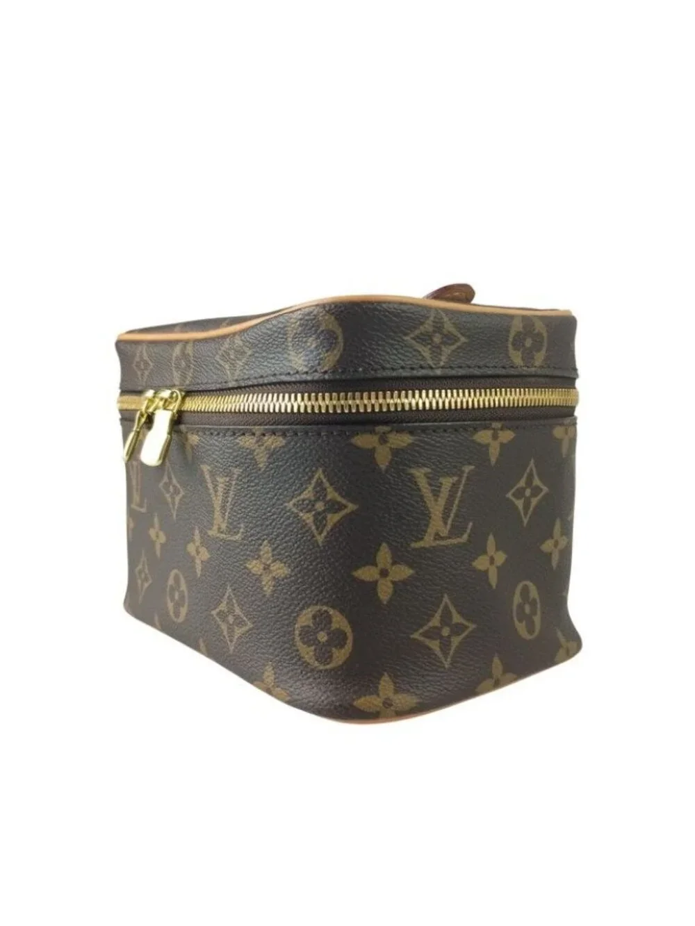 Louis Vuitton Handbag Nice Mini Brown Monogram Vanity Bag Gold